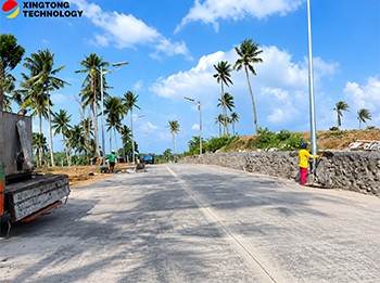 Solar LED Street Light Installation Project in Philippines