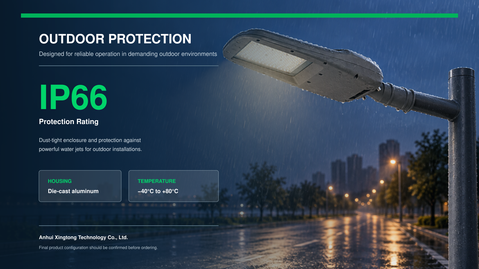 XT-SLH IP66 LED Street Light Outdoor Protection
