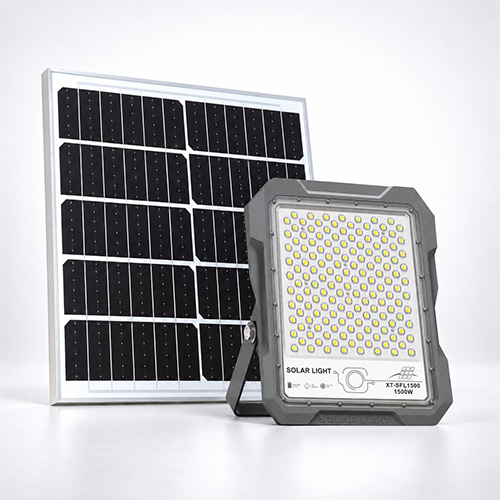 XT-SFL solar LED flood light with solar panel