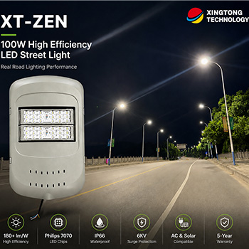 XT-ZEN 100W High Efficiency LED Street Light Successfully Installed in Real Road Application