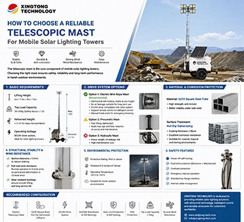How to Choose a Reliable Telescopic Mast for Mobile Solar Lighting Towers: A Complete Technical Guide