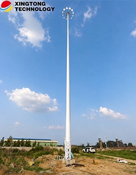 Anhui Xingtong Technology High Mast Lighting Pole Successfully Installed at Customer Site