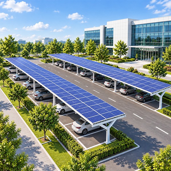 Commercial Solar Carport System with Steel Structure