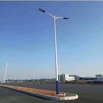 Cutomized outdoor 4m 5m 6m 7m 8m 9m 10m 12m double single arm galvanized steel street light pole