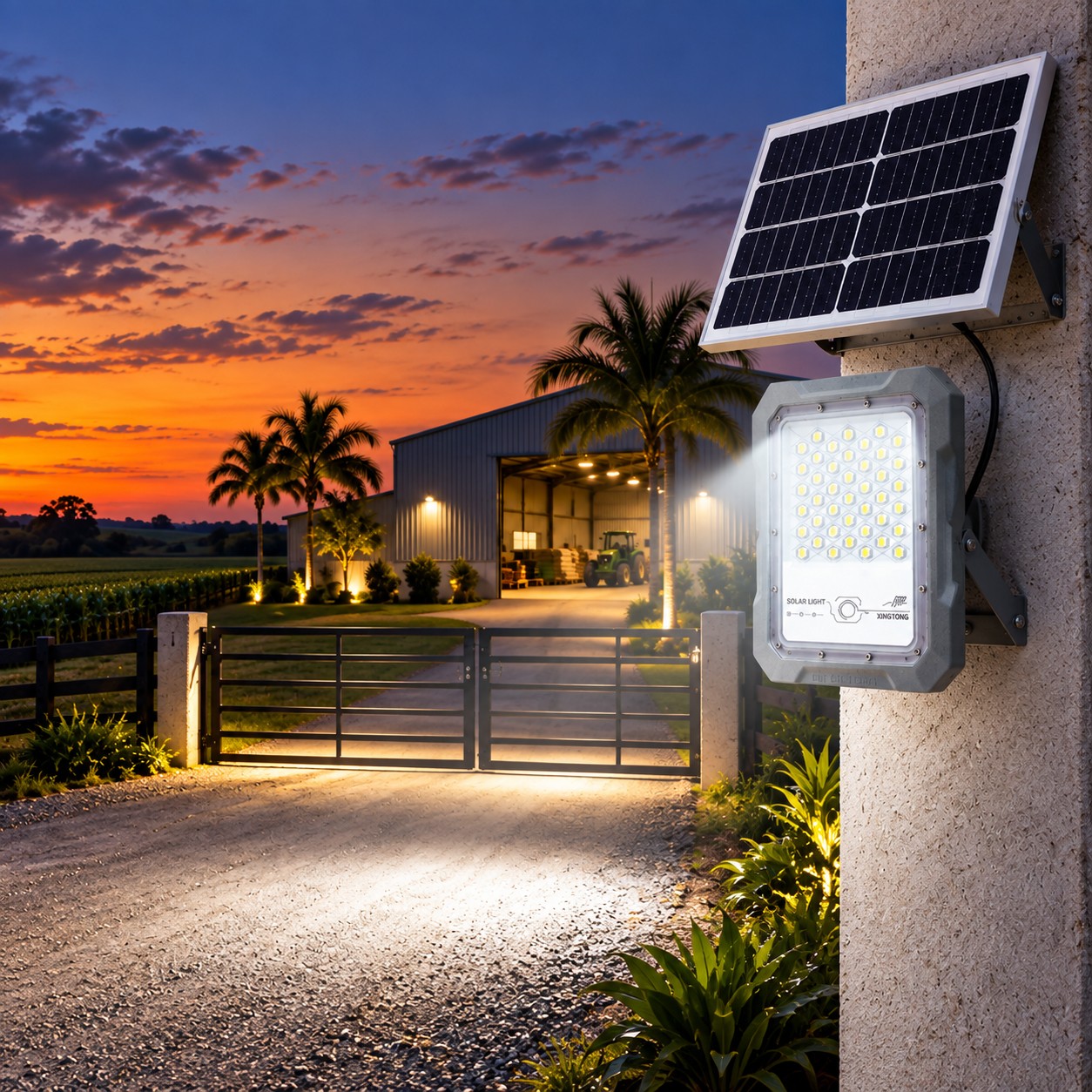 Solar LED Flood Light with Separate Solar Panel | 60W–1500W