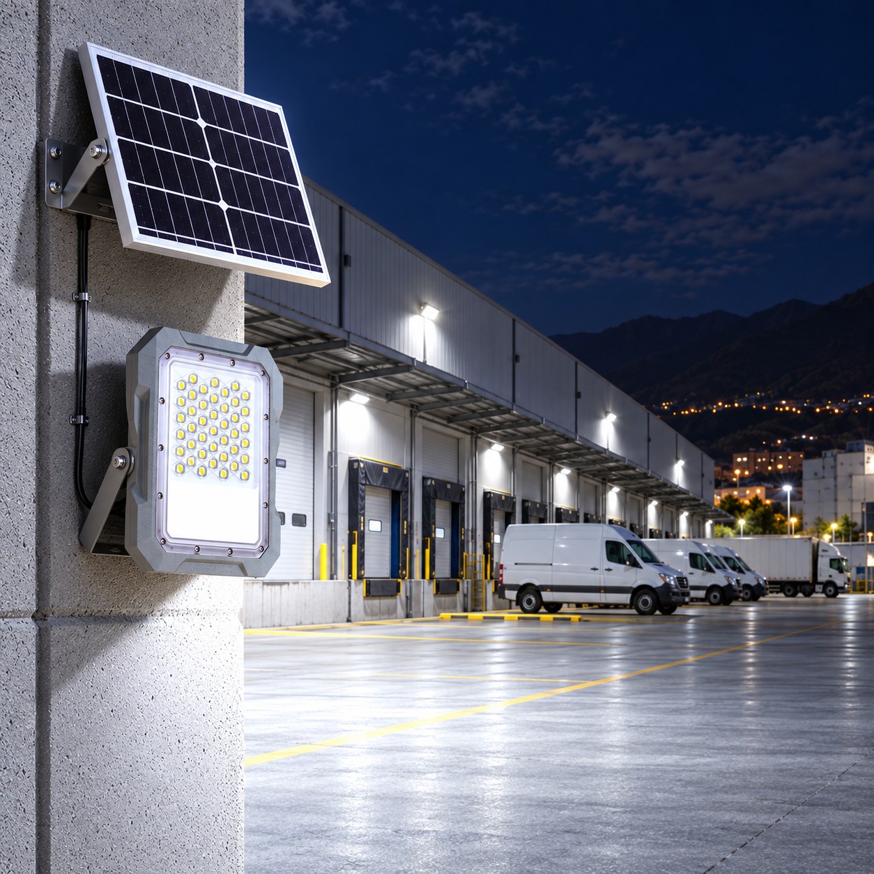 Solar LED Flood Light with Separate Solar Panel | 60W–1500W