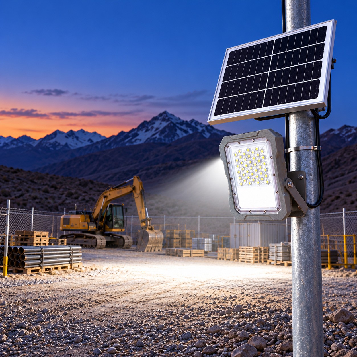 Solar LED Flood Light with Separate Solar Panel | 60W–1500W